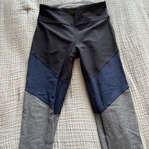 Outdoor Voices TriColor Leggings (Blue/Gray)